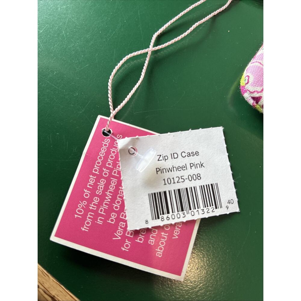 Vera Bradley Pinwheel Pink Clip Zip Id Nwt - Picture 4 of 9